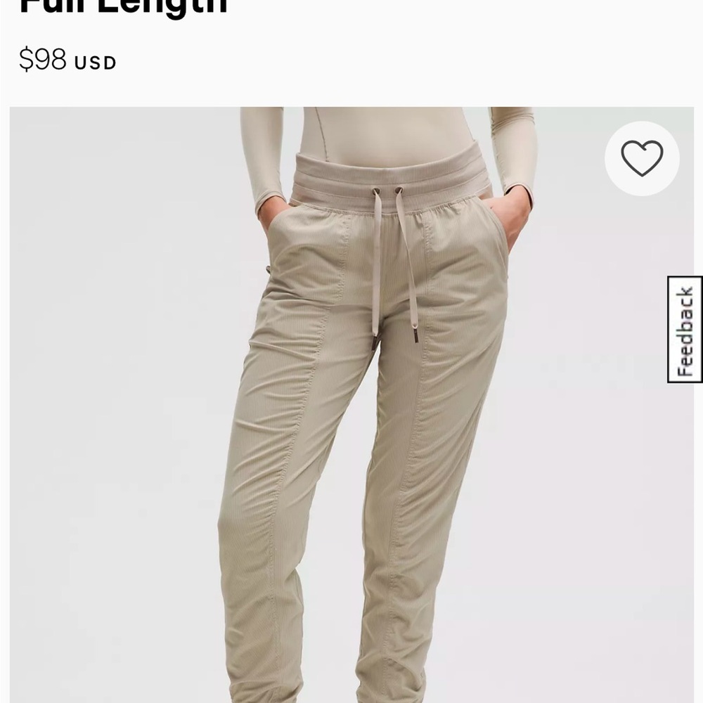 Lululemon studio pants light pink